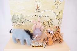 Steiff bears Winnie The Pooh Miniatures Eeyore, Piglet Limited Edition 10 cm