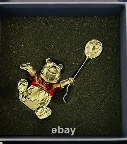 Swarovski Disney Winnie The Pooh With Balloon Retired Crystal Figurine #905678