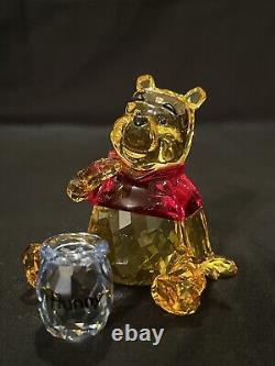 Swarovski Disney Winnie The Pooh With Honey Pot Crystal Figurine #1142889