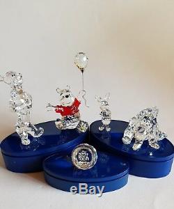 Swarovski, Disney Winnie The Pooh and Friends Series Complete. In Clear Crystal