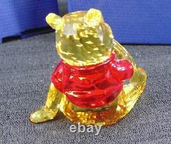 Swarovski Disney Winnie Topaz Pooh & Honey Pot Crystal Figurine Orig Box 1142889