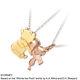 The Kiss Winnie The Pooh & Piglet Pair Necklace Pink Heart Silver Jewelry New