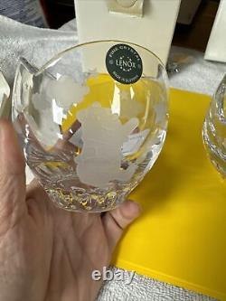 THE LENOX CRYSTAL Disney POOH VOTIVE BOWL PIGLET 4 NEW IN BOX + COA AUTHENTIC