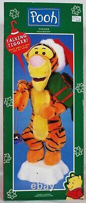 Telco 1998 Disneys Tigger Talking Animated Christmas Figure 24 Tall New In Box