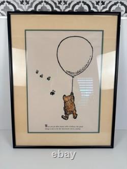 Three Vintage Walt Disney 26 X 20 Framed Art ClassicsWinnie The Pooh