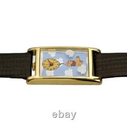 Timex Disney Tank Winnie The Pooh Balloon Flying Watch 1990s Vintage Rectangular