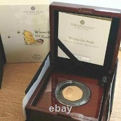 UK / Winnie the Pooh 50 pence gold coin Proof Limited to 525 From Japan Disney