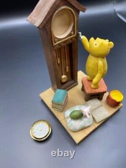 VERY RARE! Benelic Classic Pooh Clock Features Pooh and Piglet, Clock is 5 Tall