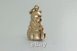 VINTAGE 14k YELLOW GOLD WALT DISNEY WINNIE THE POOH CHARM PENDANT