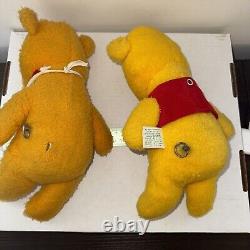 VINTAGE Winnie the Pooh 12 Plush Disneyland California Stuffed Lot of 2 Music