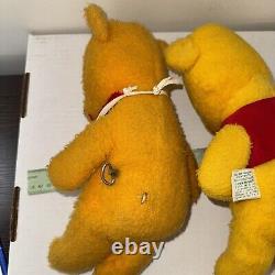 VINTAGE Winnie the Pooh 12 Plush Disneyland California Stuffed Lot of 2 Music