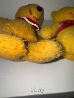 VINTAGE Winnie the Pooh 12 Plush Disneyland California Stuffed Lot of 2 Music