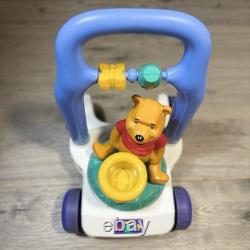 VINTAGE Winnie the Pooh Mattel Spinning Pooh Kids Push Walker Toy Baby 1997 RARE