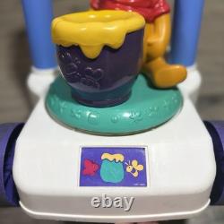 VINTAGE Winnie the Pooh Mattel Spinning Pooh Kids Push Walker Toy Baby 1997 RARE