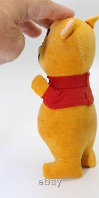 VTG 1960's Disney Sears Gund Winnie the Pooh Saw Dust Filled Corduroy Plush Doll
