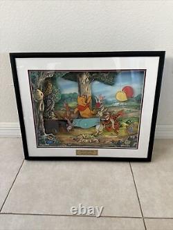 VTG. Disney Animation Hip Hip Pooh Ray Wall Picture #1241 of 7500 RARE