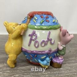 VTG Disney Midwest Of Cannon Falls Winnie The Pooh & Piglet Porcelain Easter Egg