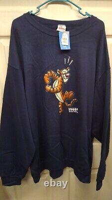 VTG Disney Store Winnie The Pooh Navy Blue Tigger Crewneck Sweatshirt XXL NWT