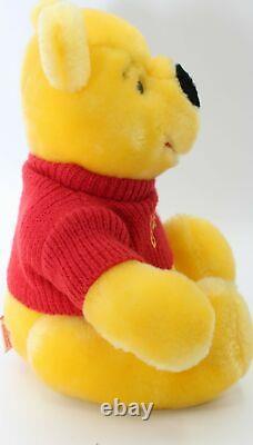 VTG Disney Winnie the Pooh 10 Plush Doll Red Sweater Sears 100 Years 1886-1986