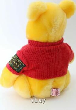 VTG Disney Winnie the Pooh 10 Plush Doll Red Sweater Sears 100 Years 1886-1986