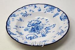 VTG Disney Winnie the Pooh Blue Toile Dinnerware Soup Bowl 4 Piece Set Stoneware VTG Disney Winnie the Pooh Blue Toile Dinnerware Soup Bowl 4 Piece Set Stoneware