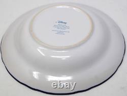 VTG Disney Winnie the Pooh Blue Toile Dinnerware Soup Bowl 4 Piece Set Stoneware