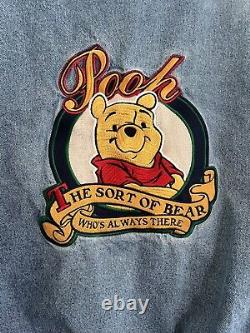 VTG Disney Winnie the pooh Bear Varsity bomber jacket Xl Distressed XXX Wore It