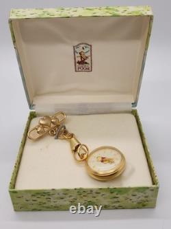 VTG Krementz Disney Winnie The Pooh Gold Tone Pin/Brooch Watch Collectors