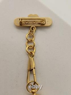VTG Krementz Disney Winnie The Pooh Gold Tone Pin/Brooch Watch Collectors