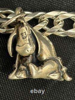 VTG Limited Edition Disney Eeyore, Roo, Rabbit Sterling Silver 3D Charm Bracelet