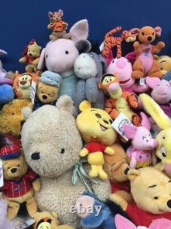 VTG & Modern LOT 62 Disney Winnie the Pooh Plush Eeyore Tigger Rabbit Piglet