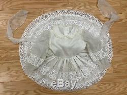 VTG Winnie The Pooh Sheer Lace White Full Circle Ruffle Party Communion Dress 4