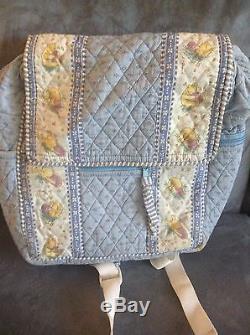 Vera Bradley Blue (winnie The) Pooh Backpack With Adjustable Straps Rare
