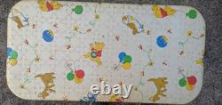 Very Rare Vintage Pearl Wick Quilted Vinyl Toy Box Chest with Winnie the Pooh