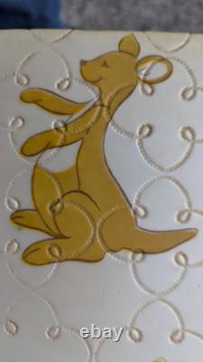Very Rare Vintage Pearl Wick Quilted Vinyl Toy Box Chest with Winnie the Pooh