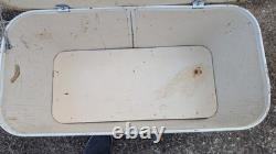 Very Rare Vintage Pearl Wick Quilted Vinyl Toy Box Chest with Winnie the Pooh