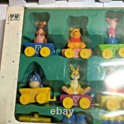 Very rare? Winnie the Pooh toy set lot Gakken Minecart tigger piglet Eeyore