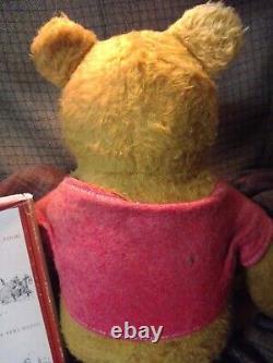 Vintage 1950's Winnie The Pooh Teddy Bear, with Vintage A. A. Milne PooBear Book