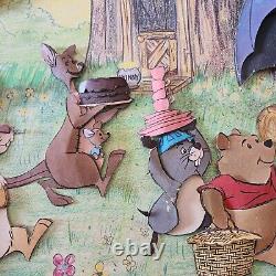 Vintage 1970s Disney Animation Winnie The Pooh Pop Wallart Picture Signed 1 Off