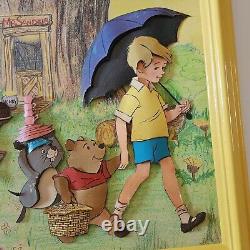 Vintage 1970s Disney Animation Winnie The Pooh Pop Wallart Picture Signed 1 Off