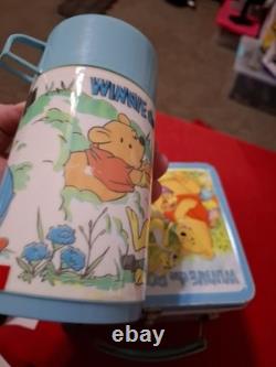 Vintage 1976 Disney Winnie the Pooh Metal Lunchbox with Thermos Aladdin