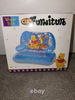 Vintage 1990s Winnie the Pooh Inflatable Sofa NEW IN BOX Disney RARE Couch