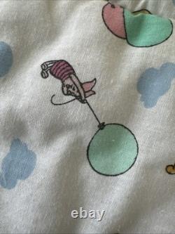 Vintage 90s Disney Winnie the Pooh Piglet Balloon Nursery Blanket Kids 100 Acre