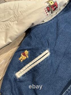 Vintage 90s Disney Winnie the Pooh denim varsity jacket