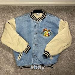 Vintage 90s Winnie The Pooh Jacket Xxxtentacion Rap Denim Varsity Bomber Large