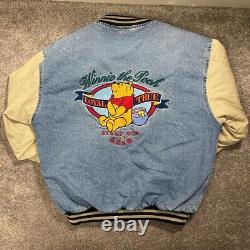 Vintage 90s Winnie The Pooh Jacket Xxxtentacion Rap Denim Varsity Bomber Large