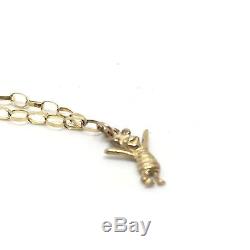 Vintage 9ct Gold C. 1980 Winnie the Pooh Belcher Charm Bracelet 7 inches