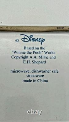 Vintage Classic Pooh Blue Toile Serving Platter Disney Retired