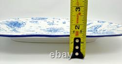 Vintage Classic Pooh Blue Toile Serving Platter Disney Retired