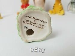 Vintage Disney Beswick England Winnie the Pooh Porcelain Figurines (7) Pre-owned